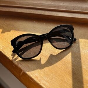 Marc Jacobs Black Cat-Eye Sunglasses with Dark Lenses